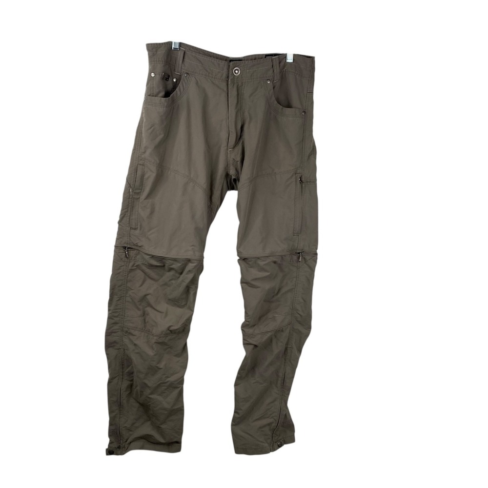 Kuhl Liberator Convertible Stealth Pants Mens 33x32 Tan Gray Outdoor Hiking